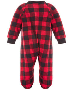 Family Pajamas Matching Baby Red Check Printed Footed Red Check thumbnail 2
