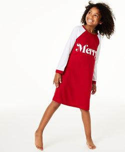 Family Pajamas Matching Kids Merry Sleep Shirt Merry thumbnail 1