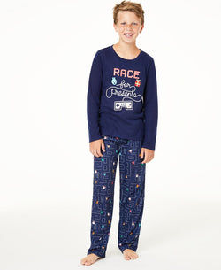 Family Pajamas Matching Kids Race For Presents Pajama Set Presents thumbnail 1