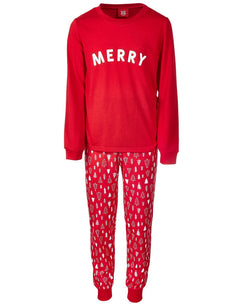 Family Pajamas Matching Toddler Little & Big Kids 2-pc. Merry Family Pajama Set Merry Red thumbnail 1