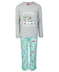 Family Pajamas Matching Toddler Little & Big Kids Tropical Santa Family Pajama Set Trop Santa thumbnail 1