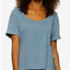 Felina Organic Cotton Scoop Neck Loungewear T-shirt Sky