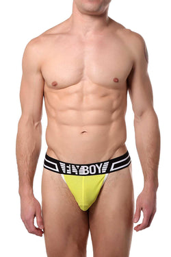 FlyBoy Fluorescent-Yellow Sport Mesh Thong thumbnail 1
