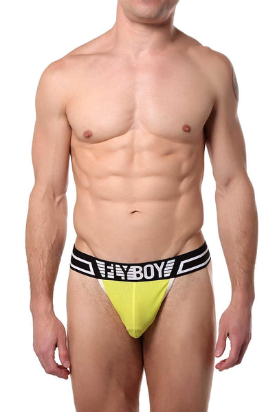 FlyBoy Fluorescent-Yellow Sport Mesh Thong
