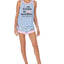 Friends Watching Tank Top & Shorts Pajama Set Blue