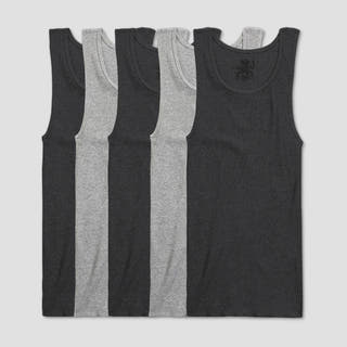 Fruit of the Loom Grey Black 5-Pack Shirts