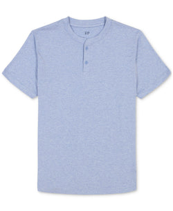 GAP 2-Pc. Heathered Henley Shirt & Shorts Pajama Set thumbnail 1
