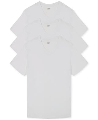 GAP 3-Pk. Cotton V-Neck Undershirt