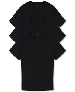 GAP 3-Pk. Cotton V-Neck Undershirt thumbnail 1