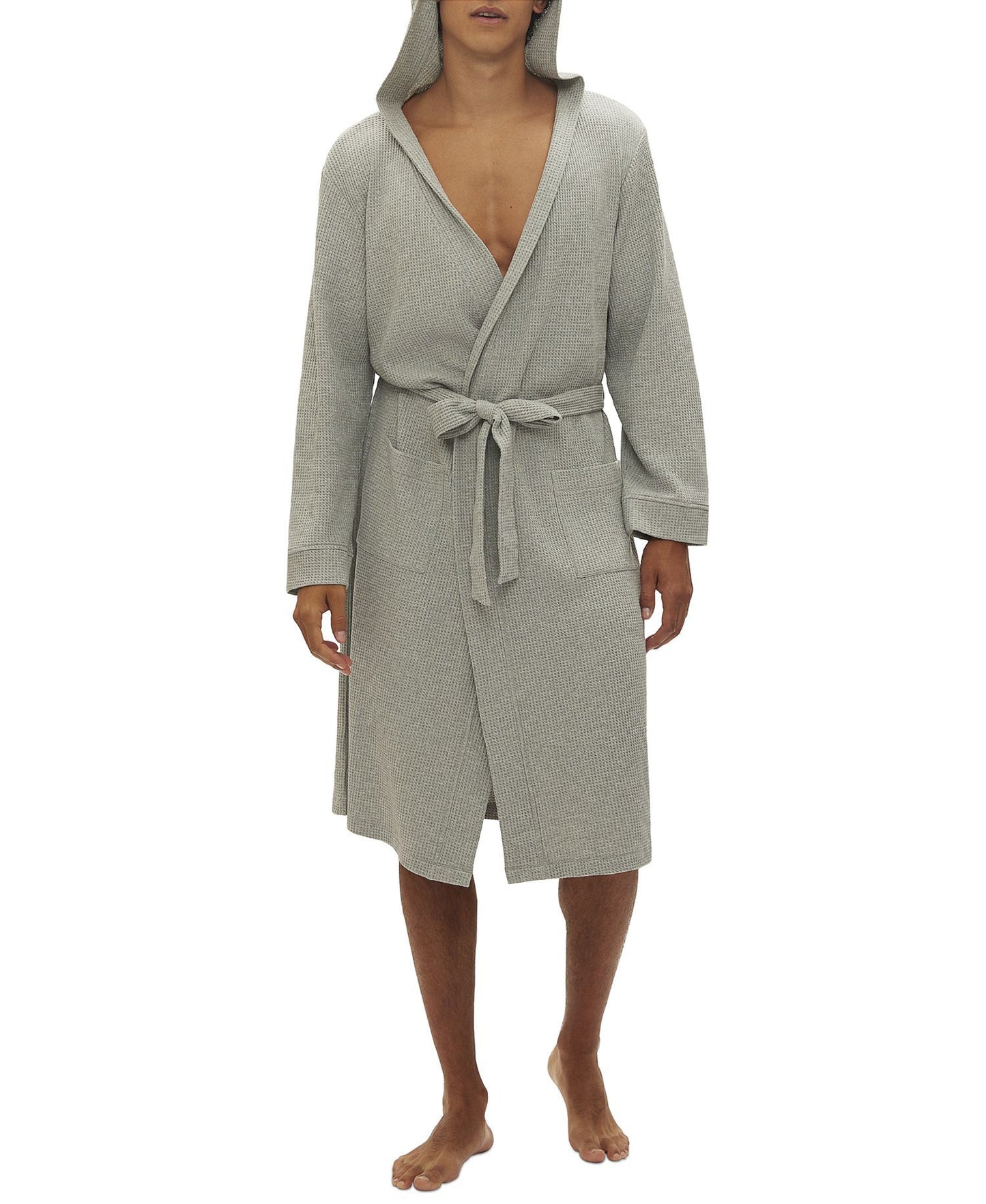 GAP Hooded Waffle-Knit Robe