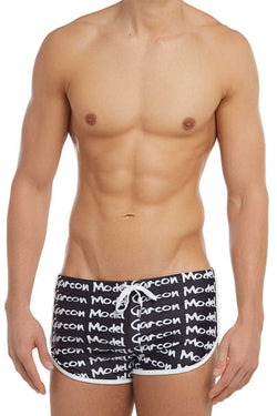 Garcon Model Black Graffiti Swim Short thumbnail 1