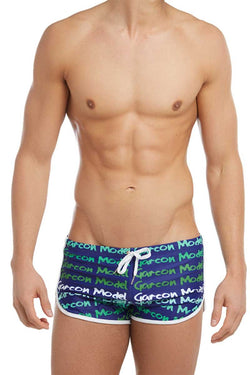Garcon Model Navy Graffiti Swim Short thumbnail 1