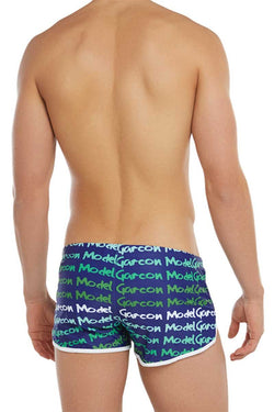 Garcon Model Navy Graffiti Swim Short thumbnail 2
