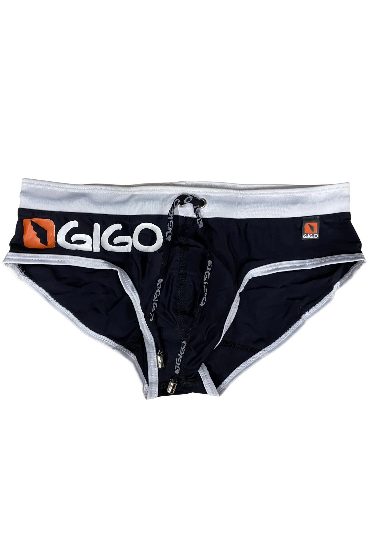 Gigo Black Logo Swim Brief