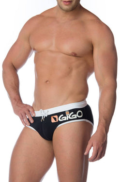 Gigo Black Logo Swim Brief thumbnail 2