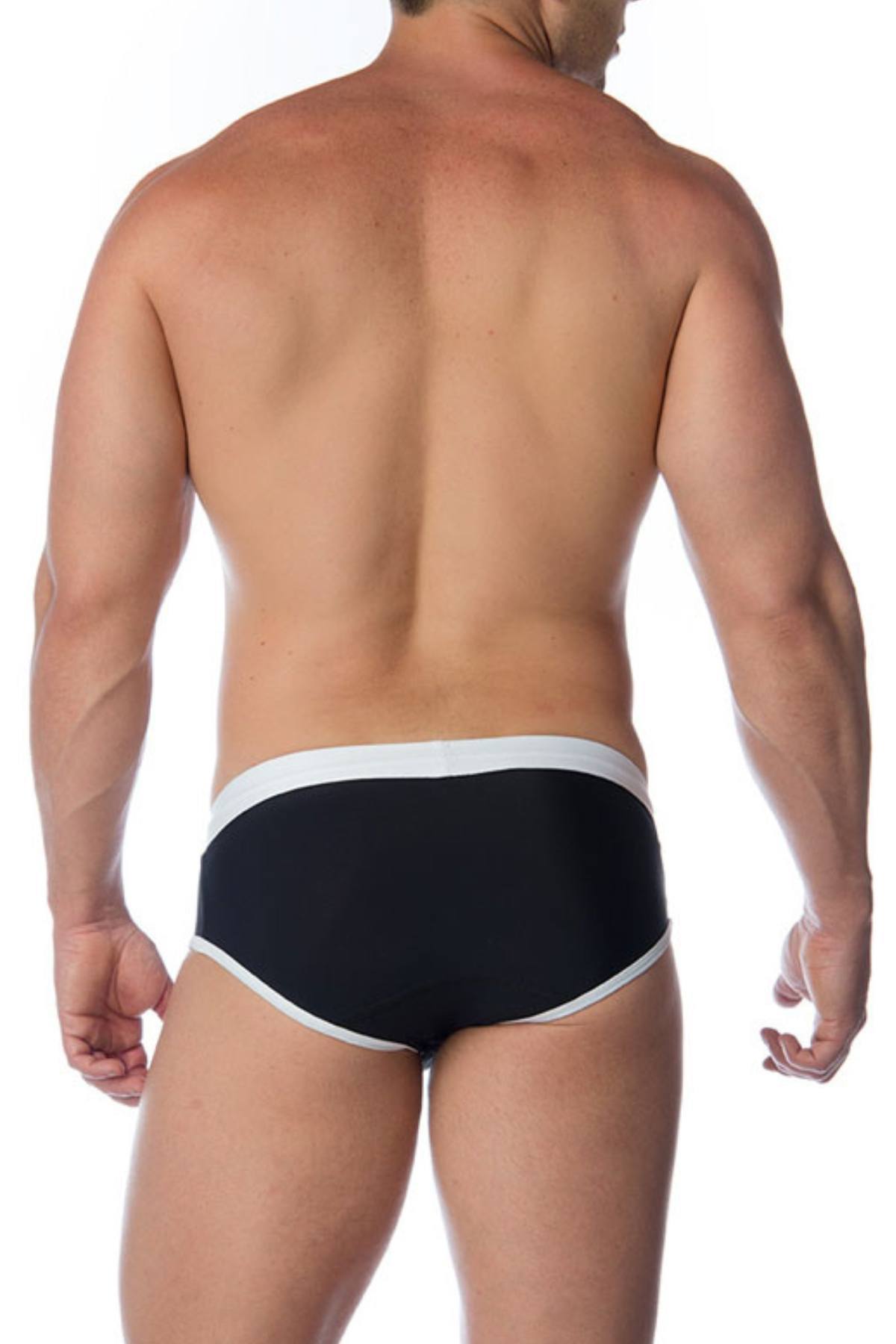 Gigo Black Logo Swim Brief