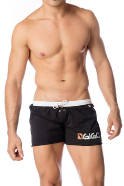 Gigo Black Logo Swim Short thumbnail 1
