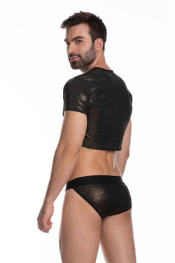Gigo Black Sheer Crop Top thumbnail 2