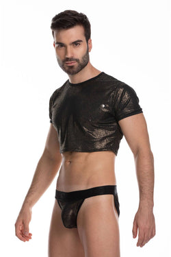 Gigo Black Sheer Crop Top thumbnail 1