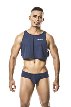 Gigo Blue Greek Crop Top thumbnail 1