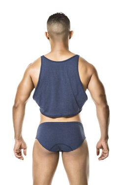 Gigo Blue Greek Crop Top thumbnail 2