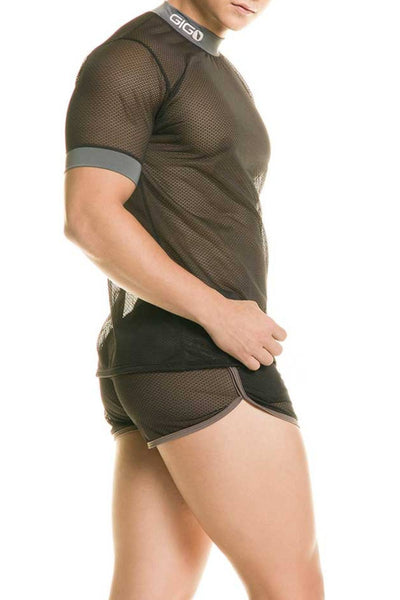 Gigo Dark Grey Destructive T-Shirt
