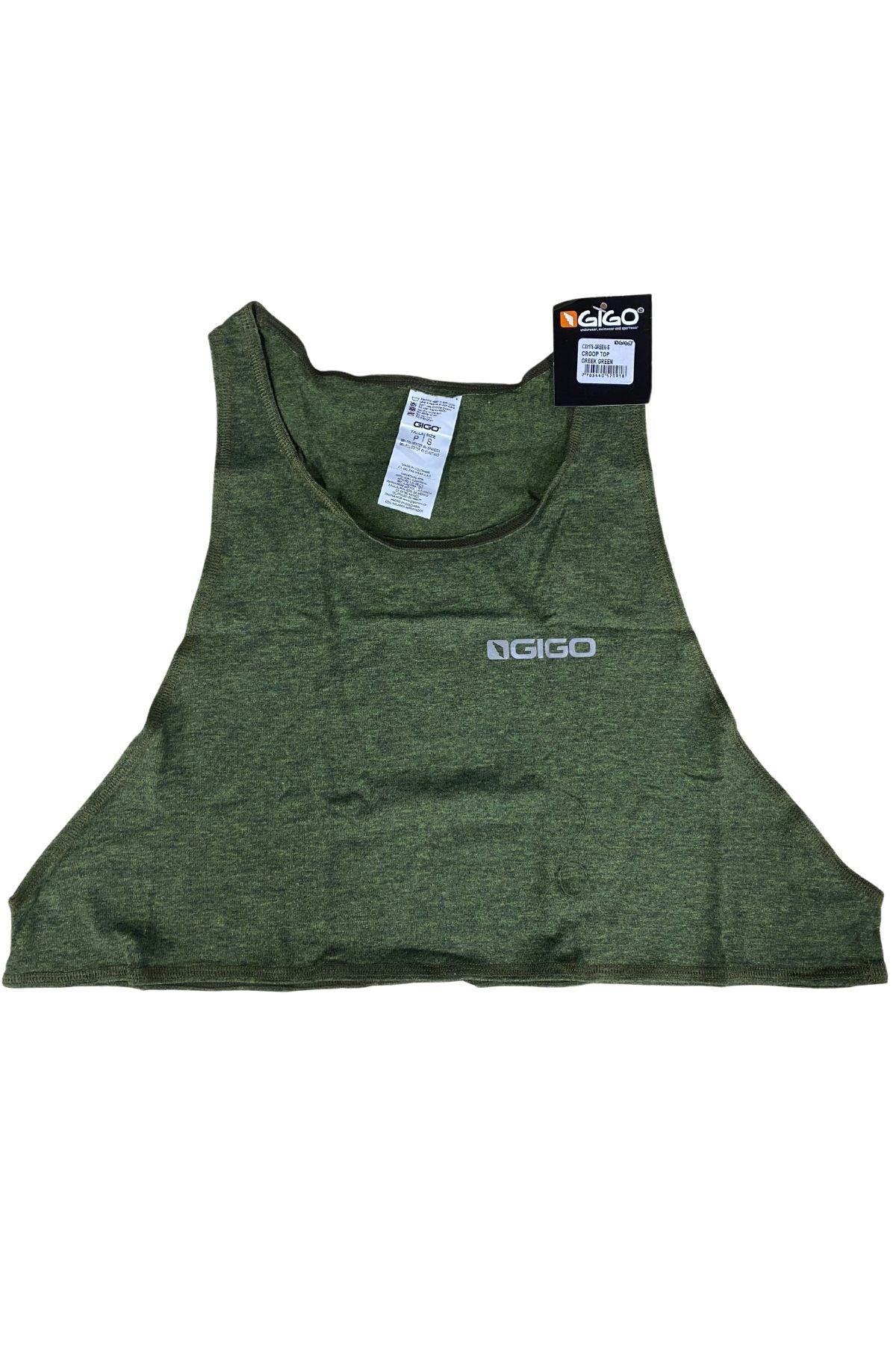 Gigo Green Greek Crop Top