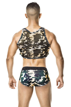 Gigo Green Military Crop Top thumbnail 2