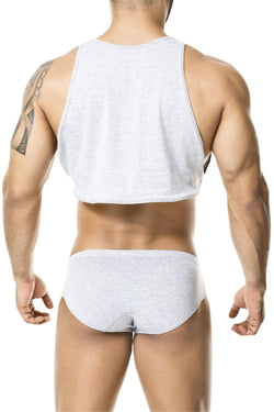 Gigo Grey Crop Top thumbnail 2