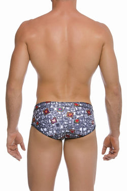 Gigo Grey Heart Swim Brief thumbnail 3