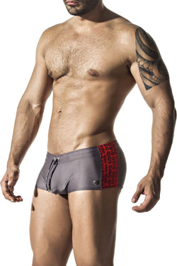 Gigo Grey Sport Swim Trunk thumbnail 1
