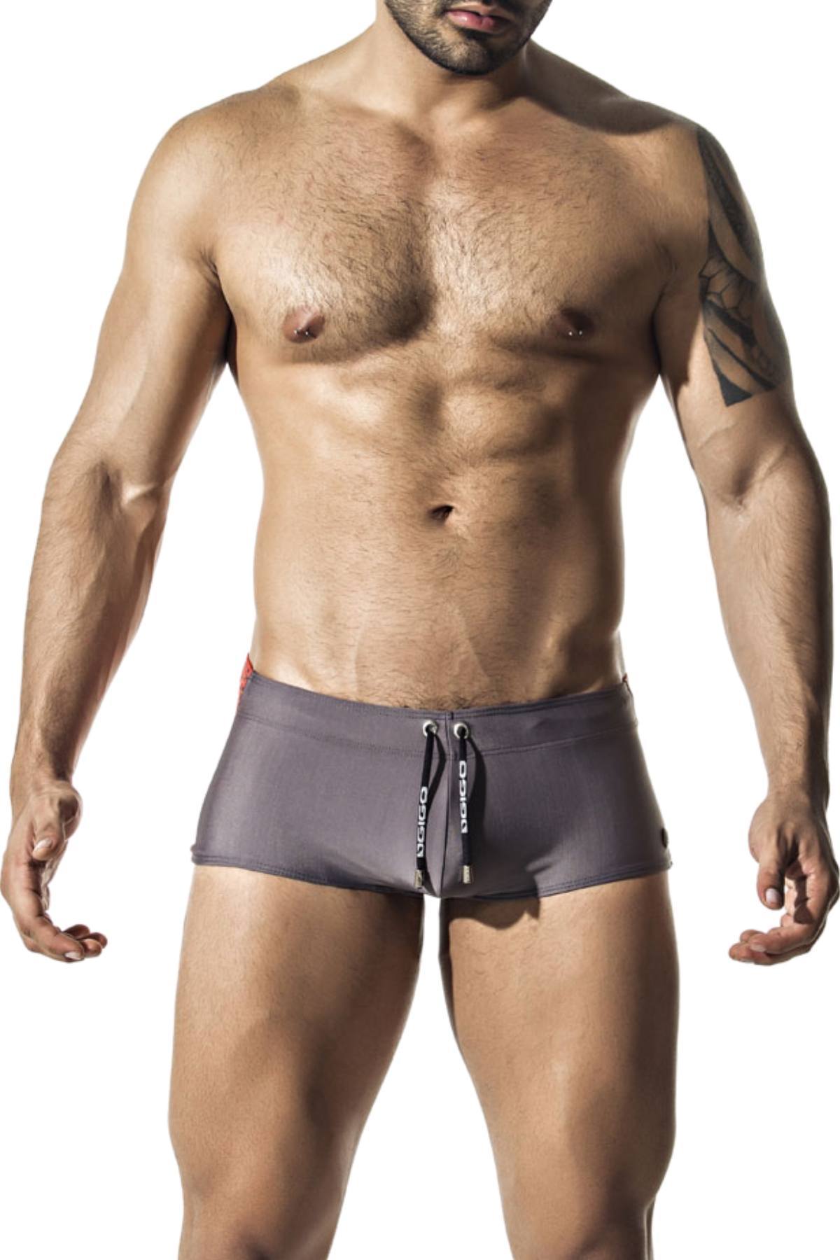 Gigo Grey Sport Swim Trunk
