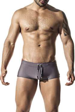 Gigo Grey Sport Swim Trunk thumbnail 2