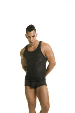 Gigo Nile Black Mesh Tank Top thumbnail 1