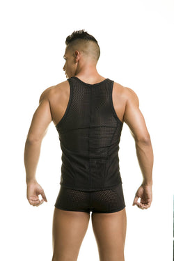 Gigo Nile Black Mesh Tank Top thumbnail 2