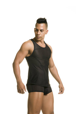 Gigo Nile Black Mesh Tank Top thumbnail 3