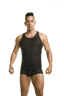 Gigo Nile Black Mesh Tank Top thumbnail 4