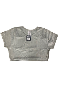 Gigo Silver Sheer Crop Top thumbnail 3