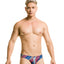 Gigo Streak swim brief striped navy