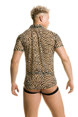 Gigo Tiger Mesh Print Short Sleeve Shirt thumbnail 2