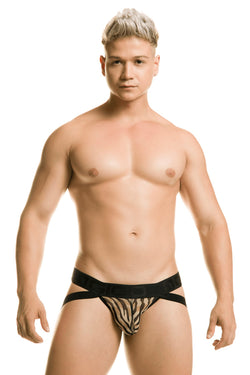 Gigo Tiger Print Mesh Jockstrap thumbnail 1