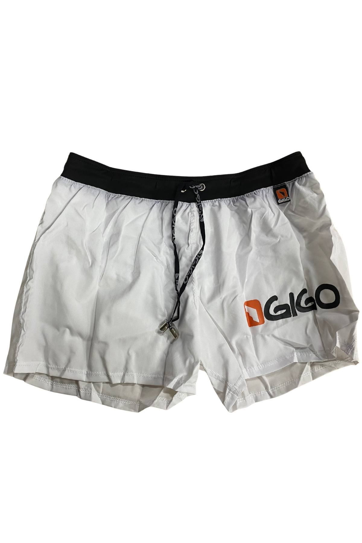 Gigo White Logo Swim Short