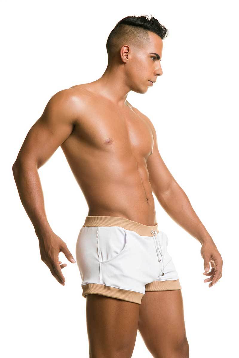 Gigo White Sophisticated Swim Short