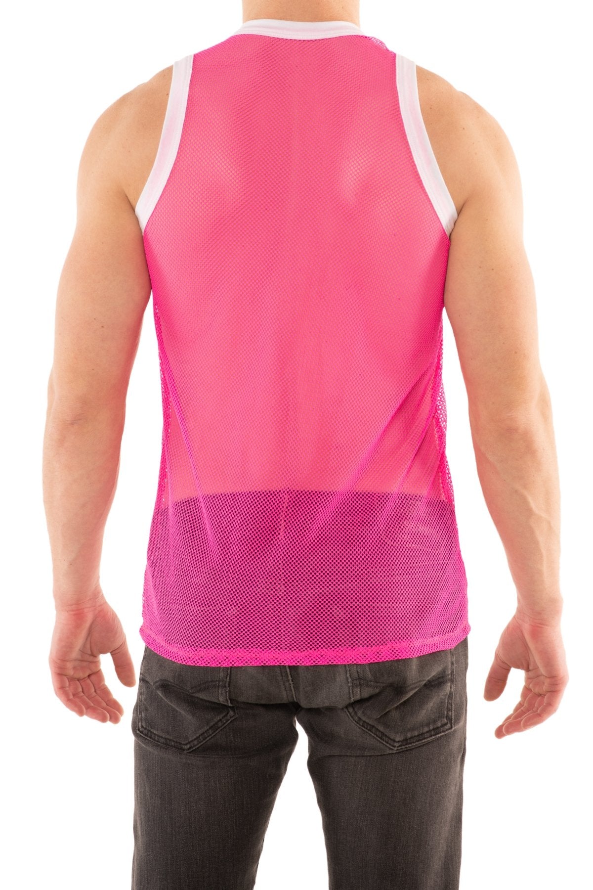 Go Softwear Pink Cabana Mesh Tank