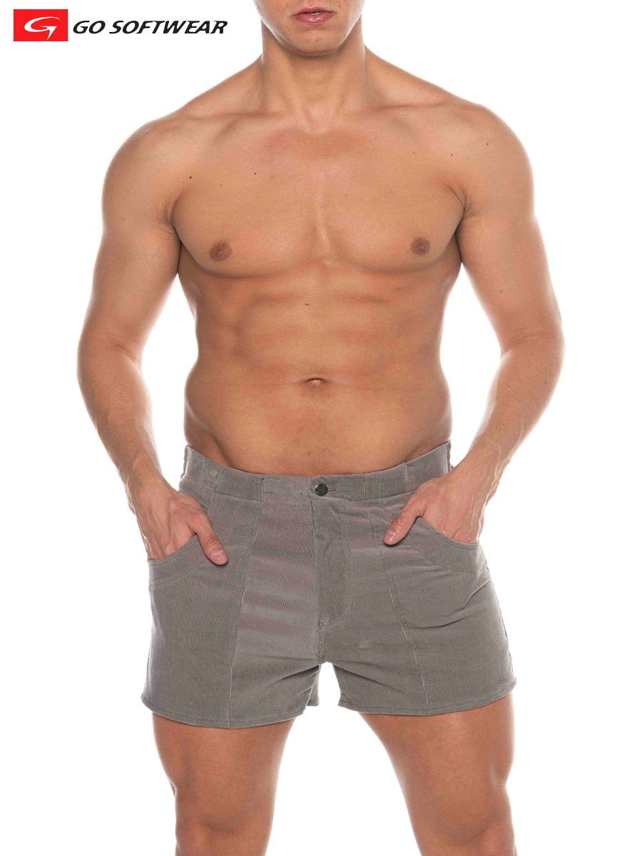 Go Softwear Silver Grey Pacific Corduroy Short