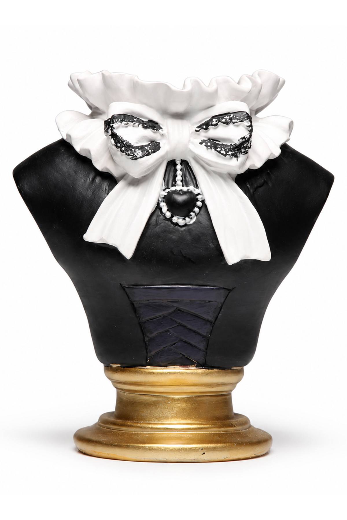 Gothic Ruffled Bust Vase & Container