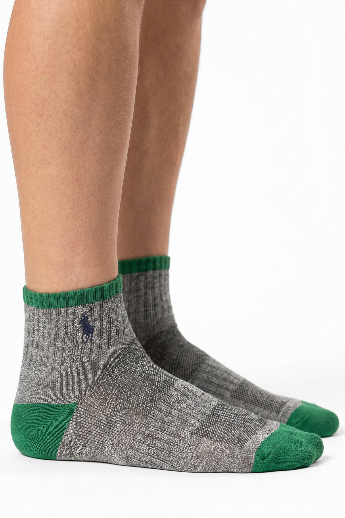 Gray & Green Logo Socks - GEN-WY5M