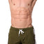 Green Striped Runner Short