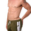 Green Striped Runner Short