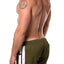 Green Striped Runner Short